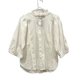 H&M Linen Blend Blouse Size: S